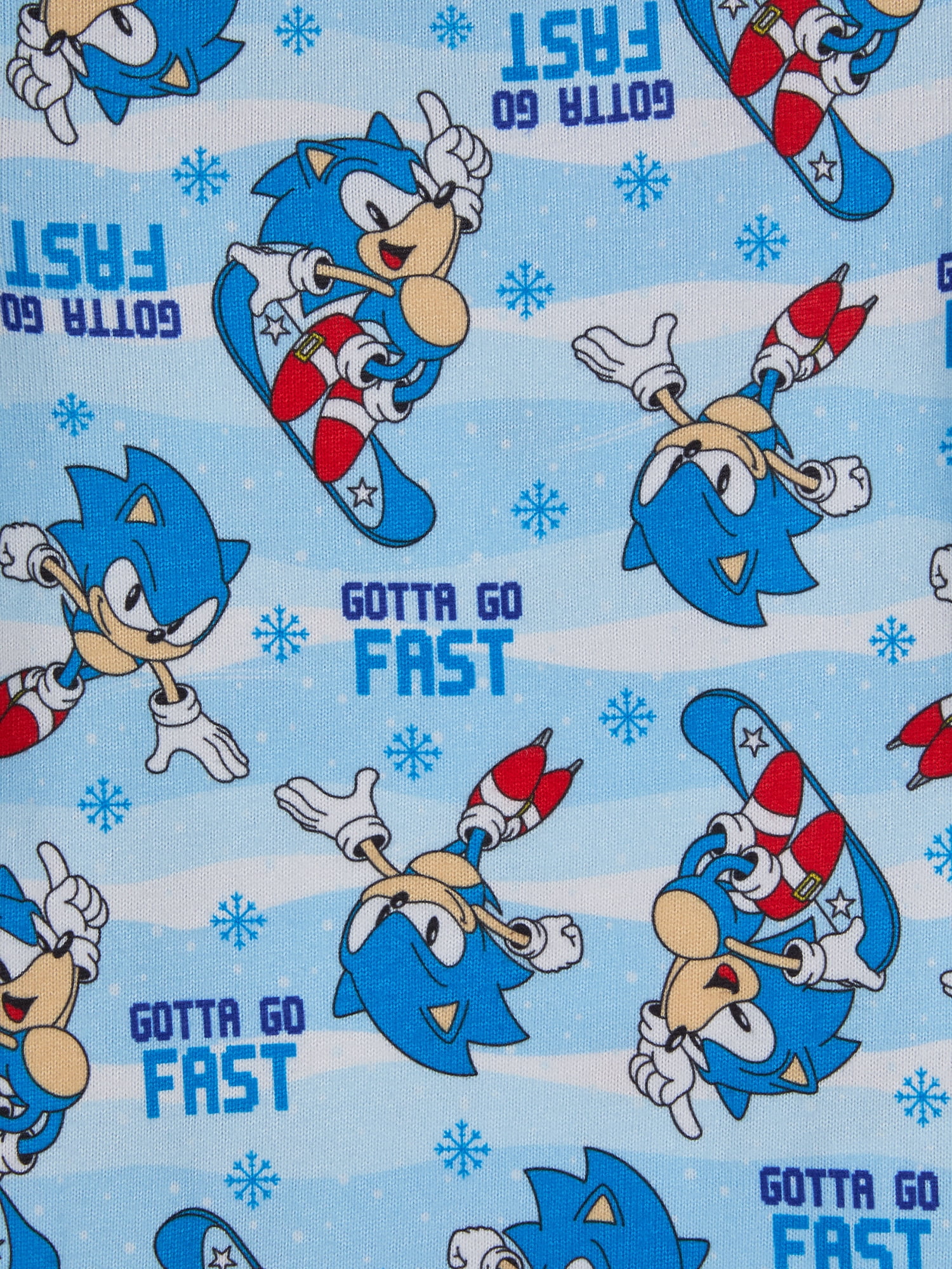 Sonic the Hedgehog Boys Snug Fit Long Sleeve Top and Sleep Pants, 2-Piece Pajama Set, Sizes 4-10