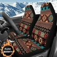 thumbnail image 2 of Uorisanigo Car Seat Covers Front Seats Only Set of 2, Soft Plush Ethnic Geometric Aztec Tribal Car Seat Cushions, Universal Auto Bucket Seats Covers Fit Trucks Vans SUVs Sedans, 2 of 7