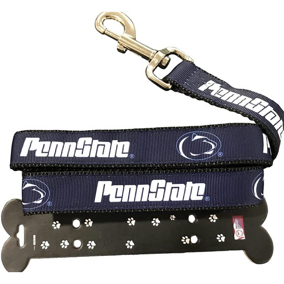 Brand New Penn/State Pet Dog Leash(Small), 5/8 inch Wide, 6 Feet Long, Officially Licensed, Official Lions Logo/Dark Blue Color