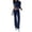 Navy, variant on Iaqnaocc Womens Lounge Set Two Piece Sets for Women Casual Slim Y2k Short Sleeve Tops Flare Leggings Classic Fashion Summer Matching Set Tracksuit Navy XL