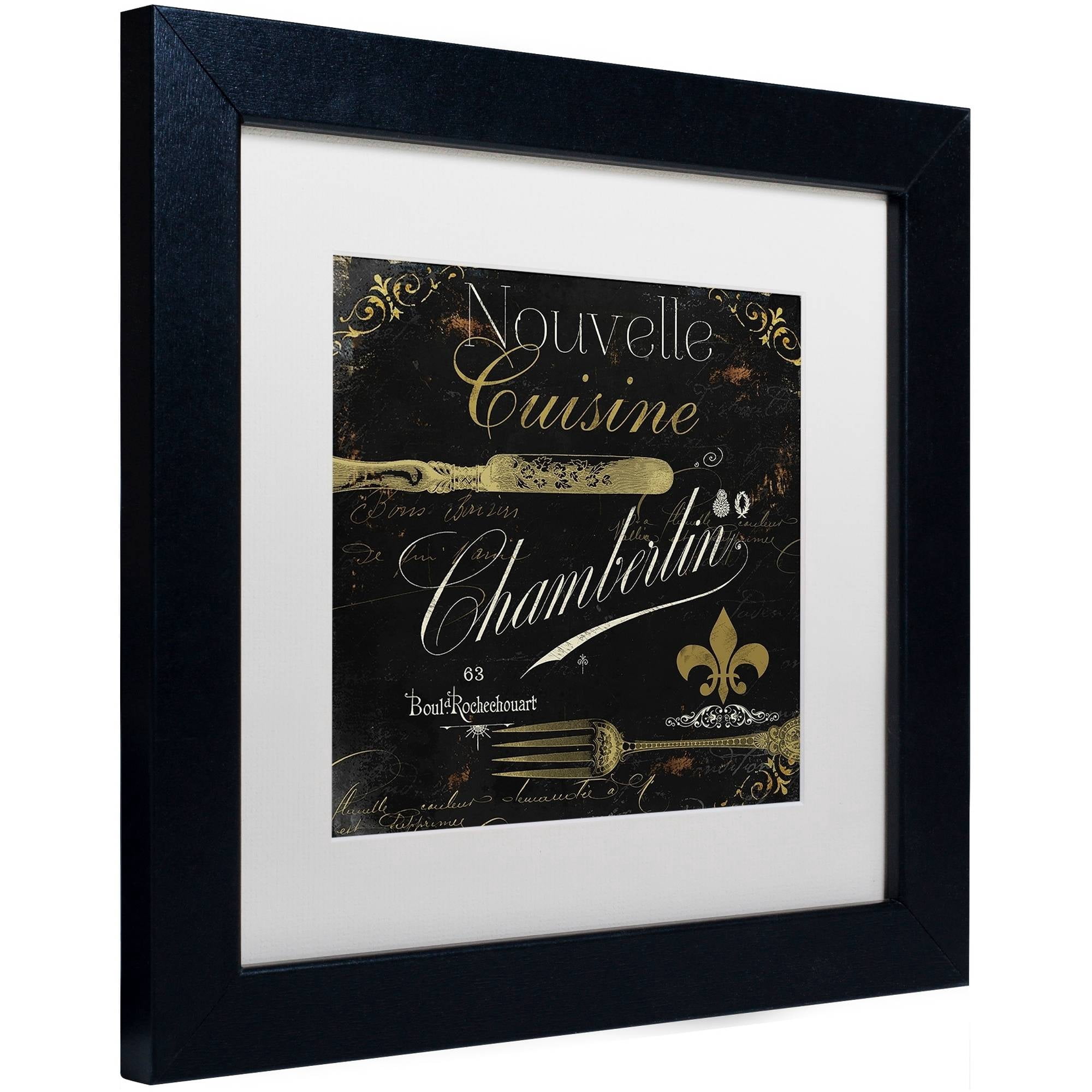 Trademark Fine Art "La Cuisine IV" Canvas Art by Color Bakery White Matte, Black Frame