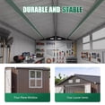 thumbnail image 2 of Clouddwell Metal Storage Shed with Hardtop Pergola 10x6 ft 2-in-1,57 Sq. Ft Outdoor Tool Shed for Backyard, 2 of 8