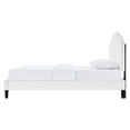 thumbnail image 3 of Platform Bed Frame, Tufted, Twin Size, White, Velvet, Bedroom, Modern Contemporary Boutique HB35706, 3 of 9