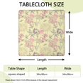 thumbnail image 2 of Pioneer Flower Floral Print Pattern Square Fitted Tablecloth with Elastic Edge,Square Table Cover,Washable Elastic Table Cover for Home Kitchen Party Decor 34"x34", 2 of 6