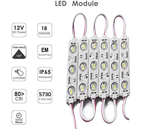 Details about   30ft Waterproof 5054 SMD 6 LED Module Lights Sign Lamp Store Front Window Decor