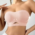 thumbnail image 7 of FAHXNVB Smooth Strapless Bras for Women Non-Slip Wireless Bandeau Bra Comfortable Light Padded Push Up Invisible Tube Top Bra, 7 of 7