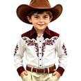 thumbnail image 3 of Tiijoy Boys Western Cowboy Shirt Youth Casual Long Sleeve Button Down Shirt, Sizes 4-13, 3 of 3