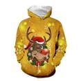 thumbnail image 5 of Tfken Christmas Hoodies For Boys Children Long Sleeve Hooded Cartoon Print Sweatshirt Fleece Outdoor Tops Child Size 3-4 Years, 5 of 5