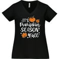 thumbnail image 3 of Inktastic Thanksgiving It's Pumpkin Season Y'all with Fall Leaves Women's Plus Size V-Neck T-Shirt, 3 of 5