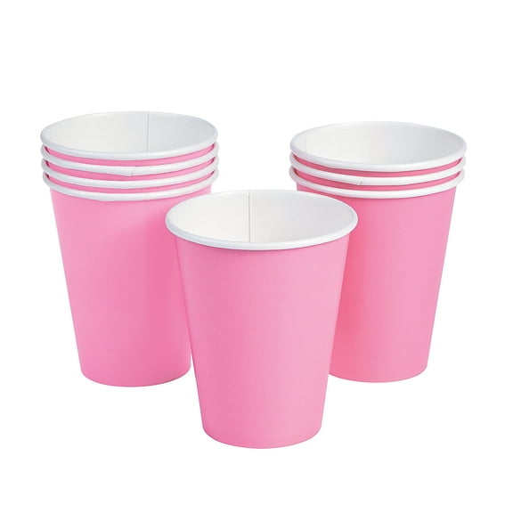 Candy Pink 9 Oz Paper Cup (24Pc) - Party Supplies - 24 Pieces