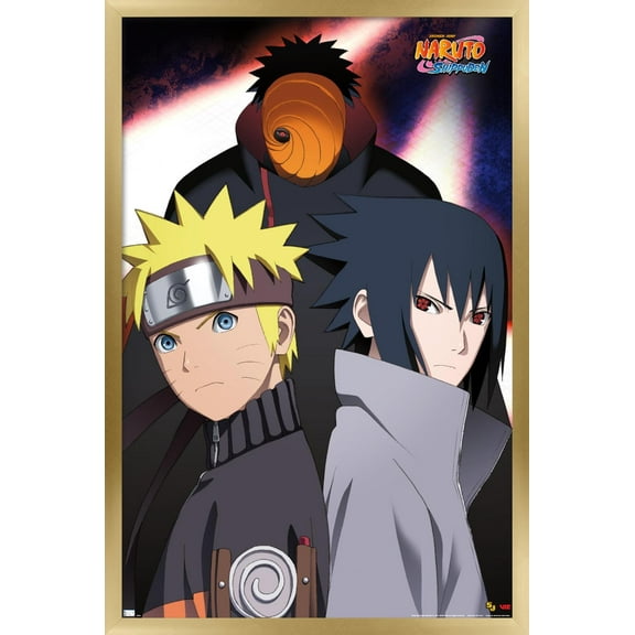 Naruto - Trio Wall Poster, 14.725" x 22.375", Framed