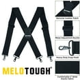 MELOTOUGH Men's Suspender 2 Inch Wide Suspenders Full Elastic X Back