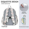 thumbnail image 5 of Boston Terrier Puppy Dog Backpack for School,Cute School Bag,Schoolbag with Adjustable Shoulder Straps & Padded Back,13.4"x11"x4.7", 5 of 6