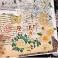 thumbnail image 4 of Pegatinas de flores vintage 3D, 24 pegatinas de flores con hojas doradas, pegatinas de plantas y flores para diario de álbumes de recortes Estilo: Estilo 2;, 4 of 5