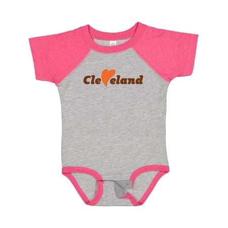 

Inktastic Cleveland Heart Solid Orange Gift Baby Boy or Baby Girl Bodysuit