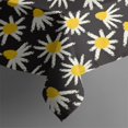 thumbnail image 2 of 60x60in(152x152cm) Square Tablecloth, Waterproof Polyester Table Cover, Wrinkle Resistant & Washable Fabric for Dining, Kitchen, Picnic, Daisy Flowers Print, 2 of 6