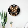 thumbnail image 4 of 12 Inch Wall Clock Battery Operated Silent Clock Decorative for Office, Kitchen, Outdoor, Living Room，Bengal Cats Cute, 4 of 4