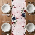 thumbnail image 6 of Pink Valentine's Day Table Runner - 70 Inch Long, Kitchen Dining Table Runner Dresser Scarves, Spring Floral Eucalyptus Leaves Gnomes Farmhouse Decor for Coffee Tables Wedding Party Banquet, 6 of 8