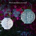 thumbnail image 4 of Amdohai Decorative Lantern Light Outdoor Lantern Solar Lantern Hanging LED Lantern Decorative Retro Metal Solar Lights for Table Patio Yard Pathway Walkway, 4 of 8