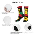 thumbnail image 5 of Women's Men's Black Power African Flag Colorful Novelty Pattern Crew Athletic Socks, 5 of 7