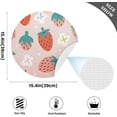thumbnail image 4 of Cute Strawberry Placemats Round Table Mats Non-Slip Washable Heat Resistant Kitchen Place Mat for Home Dining Coffee Tabletop (6PCS) Home Decor, 4 of 7