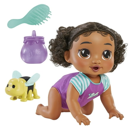 Baby Alive Crawl 'n Play Tilly Tinker Doll, Black Hair, Electronic Kids Toys for Girls & Boys 3 