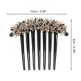 thumbnail image 2 of Unique Bargains 1 Pc Women's Crystal Bud Side Comb for Parties Blue Colorful Plastic, 2 of 4