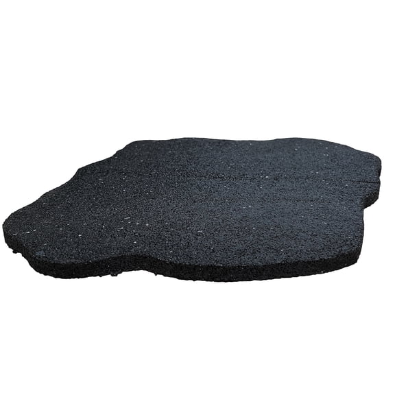 Flexon Rubber Slate Stepping Stones, Dark Blue, Set of 3, Durable Recycled Rubber, Ideal for Patios, Walkways, Decks, and Garden Decoration