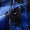thumbnail image 4 of Men's Fashion Trend Checkered Hooded Sportswear, Casual Long Sleeve Sweatshirt, Street Style Top for Urban Outings, Christmas, Fall Winter, Stylish Daily Wear,Blue,L, 4 of 7