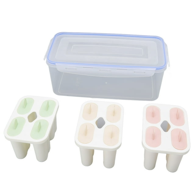Ice Lolly Stick Molds, Non Stick Ice Cream Pops Molds 12 Sticks Convenient with Storage Box for Yogurt