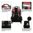thumbnail image 3 of ALAZA Artistic Triangle Geometry Red Backpack Elementary School Bag Bookbag Travel Rucksack, 3 of 7