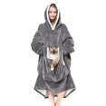 thumbnail image 1 of Sudadera portátil con capucha Cozystar con bolsillo gigante, color gris, 1 of 6