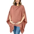 thumbnail image 2 of Bovxnpu Womens Maternity Shirts Maternity Nursing Scarf Cotton Muslin Shawl Cover Up Casual Sleepwear, 2 of 7