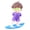 Multicolor Surfing Boy, variant on Suodoka Floating Fish Tank Decoration Small Cute Plastic Cartoon Aquarium Ornament Surfing Boy (3.94 in / 10 cm)