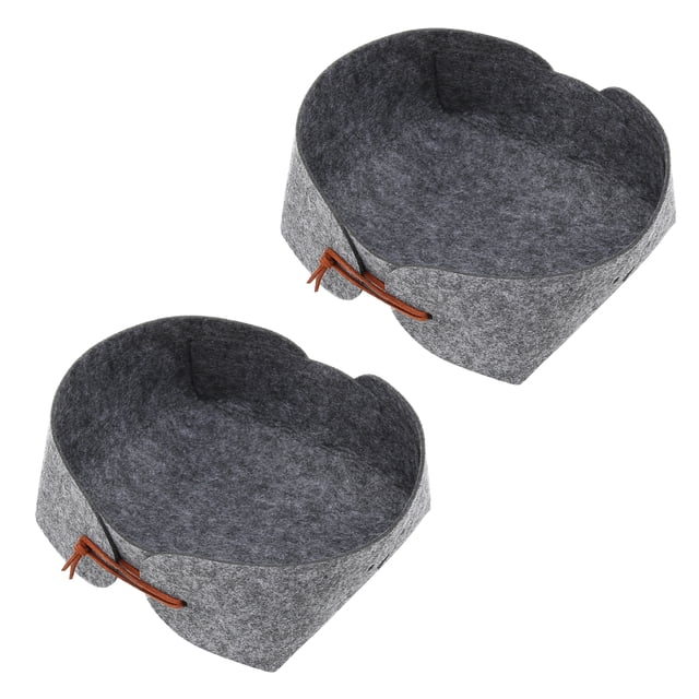 Cesta De Almacenamiento De Fieltro, 2 Piezas Ligeras Que Ahorran Espacio Cesta De Fieltro Para Oficina Para Llaves Para El Hogar