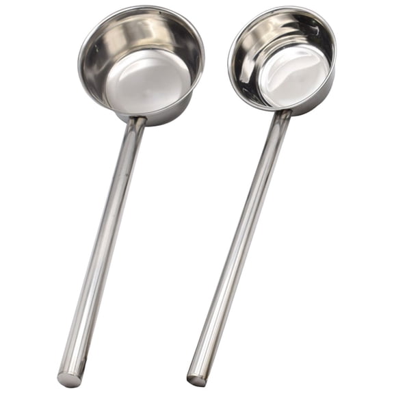 unbranded  2 Pcs Multipurpose Water Ladle Soup Silver Stainless Canning