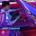 thumbnail image 3 of Iluminación interior para coche, luz LED para coche, tira de luces LED para coche, iluminación ambiental multicolor de 48 LED con control por aplicación y puerto USB., 3 of 5