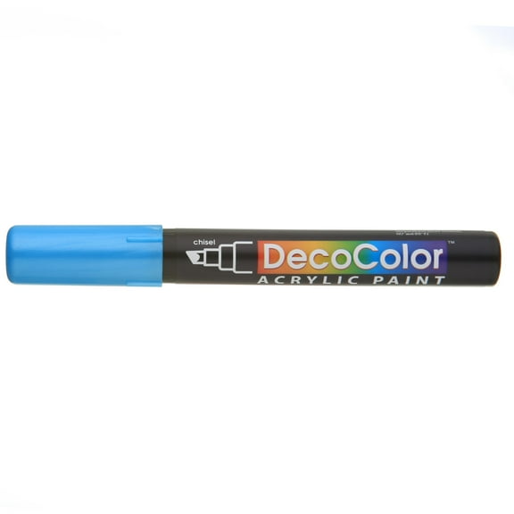 Uchida DecoColor Acrylic Paint Marker, Chisel, Metallic Blue