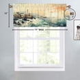 thumbnail image 4 of Coastal Lighthouse Window Curtain Valances Sunrise Blue Ocean Sailboat Nautical Privacy Decorative Rod Pocket Short Window Valance Curtains 54 by 18 in, 1 Panel, 4 of 6