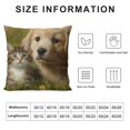 thumbnail image 5 of PHYHOO Animals Cat Kitten Dog Golden Retriever Puppy Farmhouse Pillow Cover  Decorative Square Throw Pillow Cover for Sofa Couch Decoration 20x20in, 5 of 5