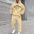 thumbnail image 2 of SGMVNU Sweatsuits for Men 2 Piece Hoodie Tracksuit For Fashionable Workout Wear And Outdoor Activities Casual Running Jogging Sport Comfort Suit Sets(Khaki, S), 2 of 4