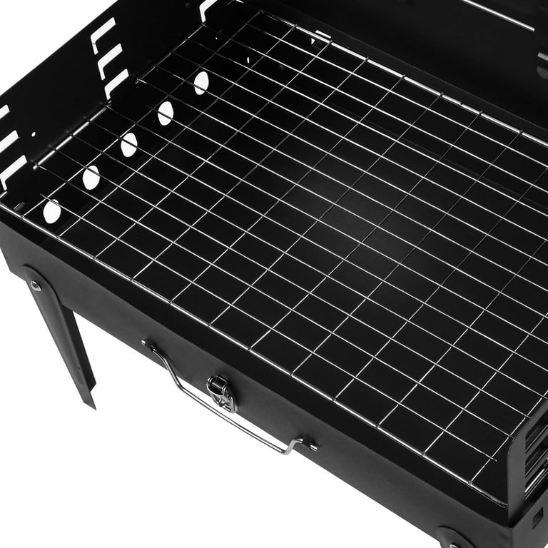 44*27*7cm Portable Square Charcoal Grill Black - Walmart.com