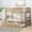 White Oak, variant on Harper & Bright Designs Detachable Bunk Bed Twin over Twin with Trundle, Wood Twin Size Bunk Bed Frame with Ladder and Guardrail, Separate into 2 Twin Beds, Espresso