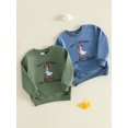 thumbnail image 3 of RUINIXCW Toddler Baby Boy Girl Silly Goose Outfit Infant Baby Girl Boy Fall Sweatshirt Clothes Goose Letters Embroidery Long Sleeve Crew Neck Pullover Tops, 3 of 9