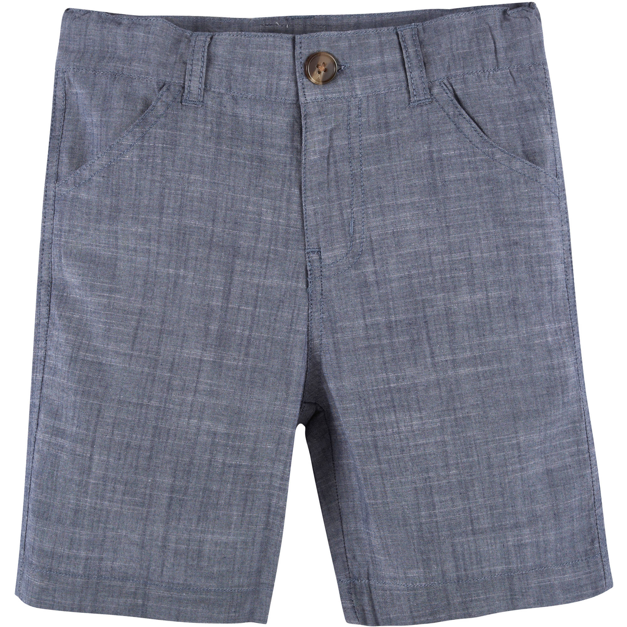 Newborn Baby Boys' Elastic Waist Chambray Shorts