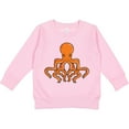 thumbnail image 2 of Inktastic Orange Octopus Toddler Sweatshirt, 2 of 4