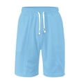 thumbnail image 2 of Akafmk Mens Oversized Waffles Knit Shorts Solid Color Casual Fashion Lace Up Waist Pockets Beach Shorts Pants XXL, 2 of 4