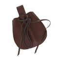thumbnail image 3 of Runquan Portable Dice Bag Tray Drawstring Belt Pouch for Role Playing brown, 3 of 7