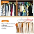 thumbnail image 2 of 4 Pack Clothes Hanger Organizer, 9 Holes Rotate Anti-Skid Folding Hanger with Multifunction Space Saving and Cascading Features for Heavy Clothes, Shirts Pants Dresses Coats, 2 of 7