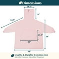 thumbnail image 7 of PAVILIA Wearable Blanket Hoodie for Women Men, Oversized Hoodie Sweatshirt Blanket, Hooded Sweater Blanket Neck Warmer, Fleece Soft Hug Sleep Pod Adult, Cozy Warm Plush Gift Ideas for Mom Wife, Pink, 7 of 7